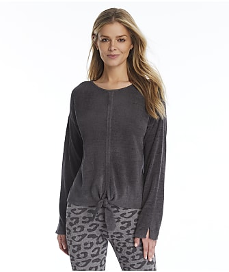 Barefoot Dreams CozyChic Ultra Lite Tie-Front Knit Top