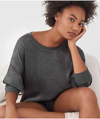 Bare Necessities Rise and Shine Satin and Jersey Pullover