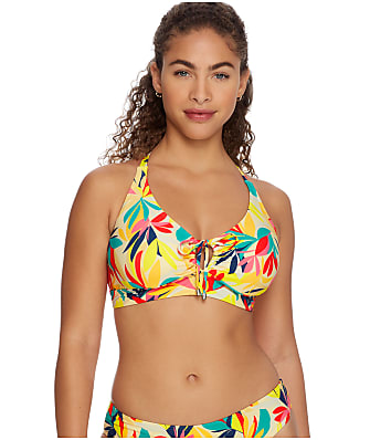 Bare Swim Tropical Floral Halter Bikini Top