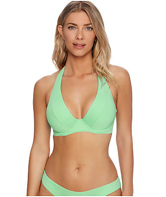 Becca Color Code Underwire Halter Bikini Top D-F Cups