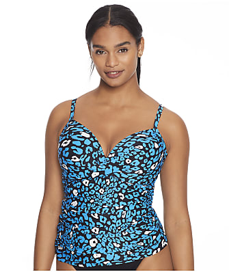 Coco Reef Antibes Leopard Enrapture Underwire Tankini Top