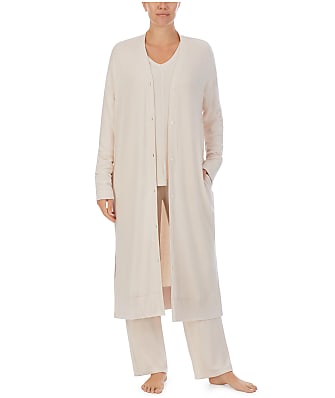 Donna Karan Sleepwear Button Down Knit Lounge Robe