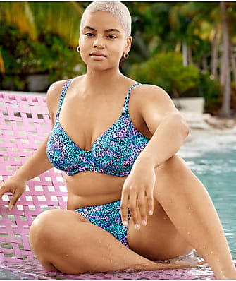 Elomi Plus Size Electric Savannah Plunge Underwire Bikini Top