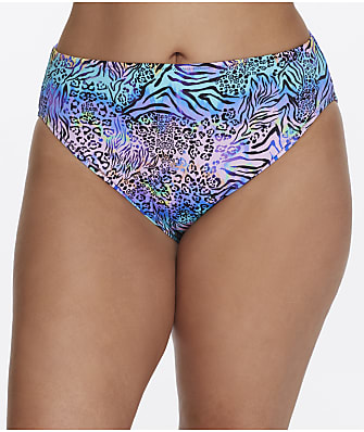 Elomi Plus Size Electric Savannah Mid-Rise Bikini Bottom