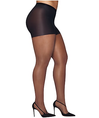 Hanes Plus Size Curves Silky Sheer Control Top Pantyhose
