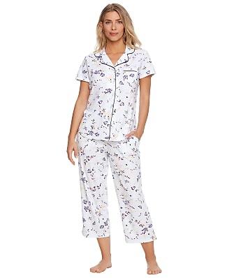 Karen Neuburger Plus Size Girlfriend Knit Cropped Pajama Set