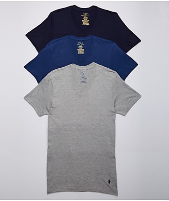 Polo Ralph Lauren Classic Fit Cotton V-Neck T-Shirts 3-Pack