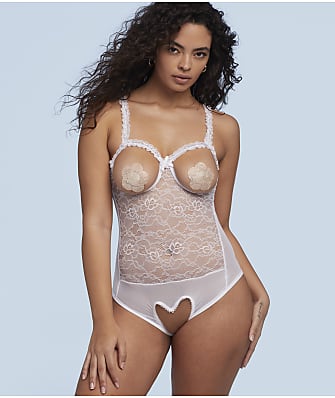Roma Open Cup Crotchless Heart Teddy