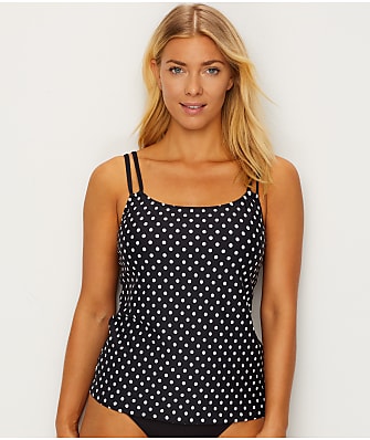 Sunsets Black Dot Taylor Underwire Tankini Top