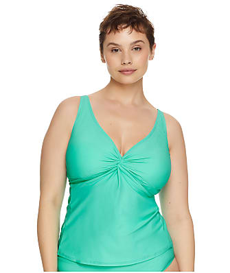 Sunsets Mint Forever Twist Underwire Tankini Top