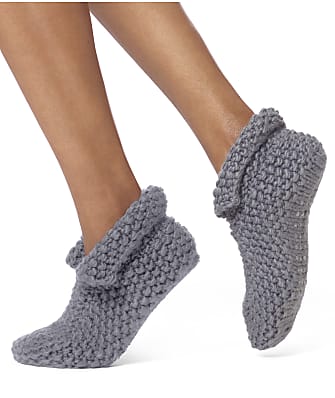 HUE Fold-Over Cozy Slipper Socks