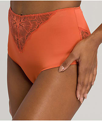 High Waisted Light Control Satin Full Coverage Womens Brief Panties 
