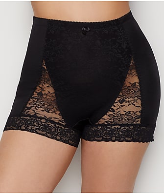 Black OULII Women T-Back Panties Shaper Seamless High Waist Tummy Control Underwear Thong Size M 