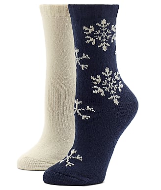 HUE Ecosoft Snowflake Boot Socks 2-Pack