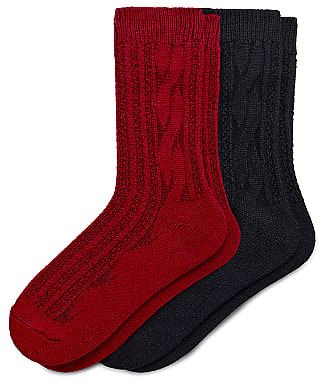 HUE Cable Ribbed Boot Socks 2-Pack