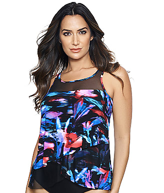 Miraclesuit Fuego Floral Mirage Underwire Tankini Top