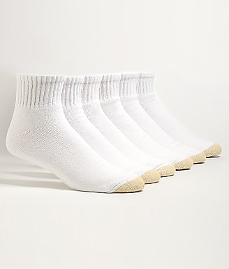 Gold Toe Cotton Cushion Big & Tall Ankle Socks 6-Pack 