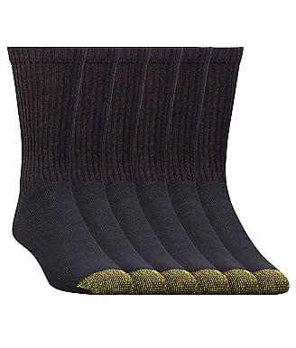 Gold Toe Cotton Cushion Big & Tall Crew Socks 6-Pack