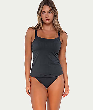Sunsets BLACK/WHITE DOT Forever Underwire Tankini Top, US 40F/38G/36H