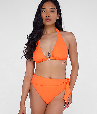 Birdsong Ring-Front Triangle Halter Bikini Top