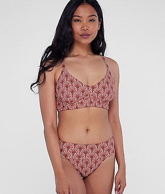 Balconette Bikini With Underwire Underwire Slip Flakes Solid Color Size S  Brief flakes, medium coverage Color Red