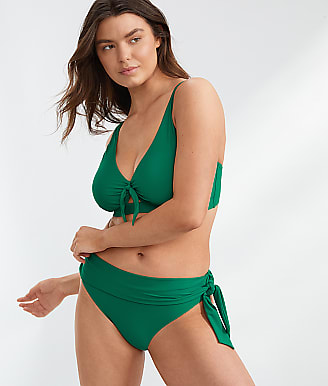 Birdsong Emerald Sash Fold-Over Bikini Bottom