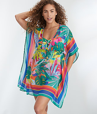 Bleu Rod Beattie Life Of The Party Chiffon Caftan Cover-Up