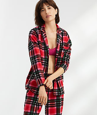 Bare Necessities Satin Piping Holiday Fleece Pajama Set