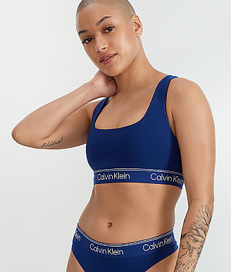 Calvin Klein Invisibles Smoothing Longline Bralette in Blue