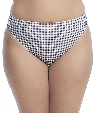 Elomi Plus Size Checkmate Mid-Rise Bikini Bottom