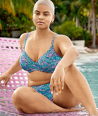 Elomi Plus Size Electric Savannah Plunge Underwire Bikini Top