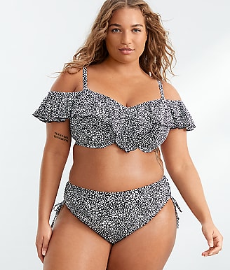 Elomi Plus Size Pebble Cove Ruffle Underwire Bikini Top