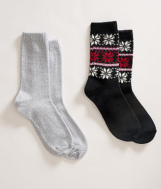HUE Snowflake Boot Socks 2-Pack