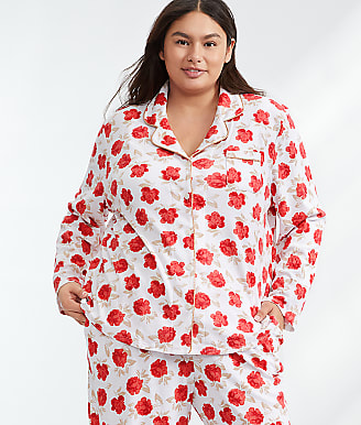 Karen Neuburger Plus Size Notch Collar Knit Pajama Set