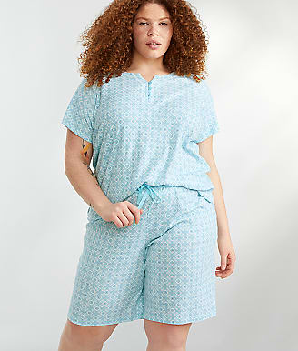 Karen Neuburger Plus Size Girlfriend Knit Bermuda Pajama Set