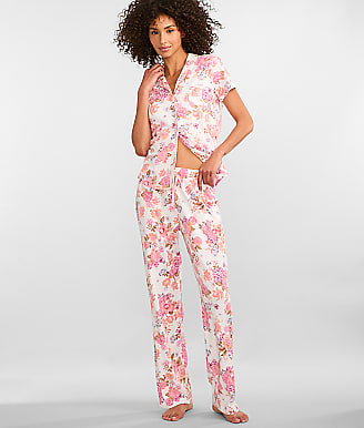 Karen Neuburger Women's Pajama Pants GRAY GEO Lounge Wear Drawstring 1X 2X  3X