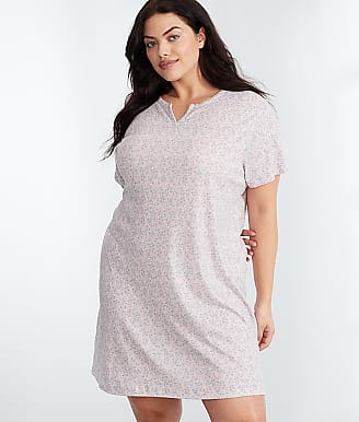 Karen Neuburger Plus Size Split Neck Knit Sleep Shirt