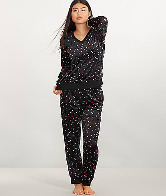 kate spade new york V-Neck Velour Knit Pajama Set