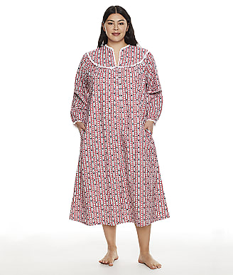 Lanz of Salzburg Plus Size Tyrolean Brushed Cotton Nightgown