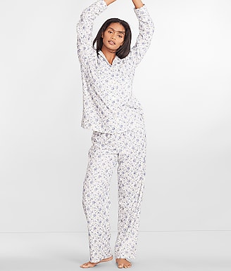 Lauren Ralph Lauren Brushed Twill Notch Collar Woven Pajama Set
