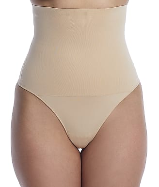 600 - High-Waisted Shapewear Thong with Tummy Control - FARMACELL USA