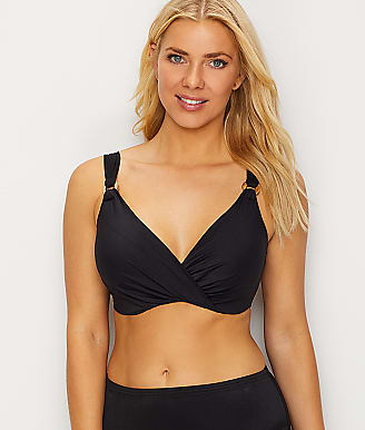 Miraclesuit Solid Plunge Bikini Top D-DDD Cups