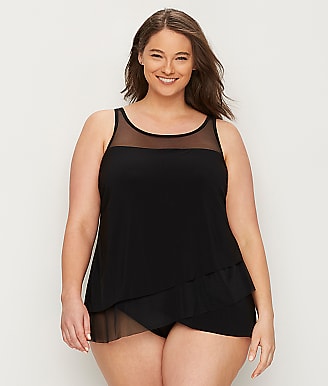 Miraclesuit Plus Size Illusionists Mirage Underwire Tankini Top