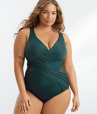Miraclesuit Plus Size Solid Crossover One-Piece