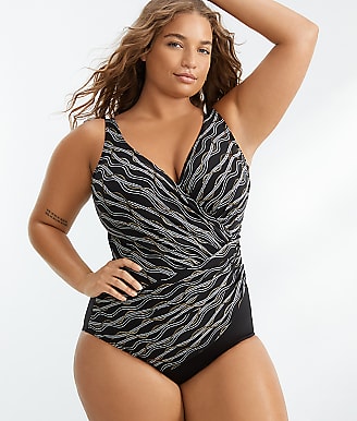 Miraclesuit Plus Size Linked In Oceanus One-Piece