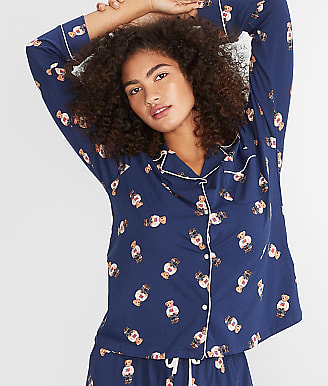 Polo Ralph Lauren Navy Bear Knit Pajama Top