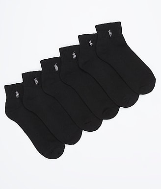 Polo Ralph Lauren Rib Cuff Sport Quarter Socks 6-Pack