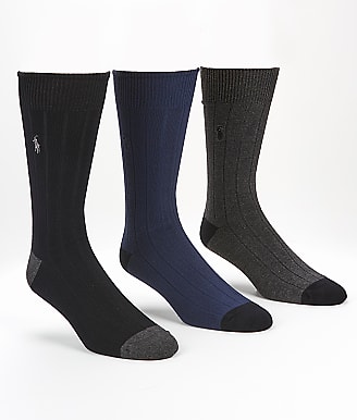 Polo Ralph Lauren Ribbed Crew Socks 3-Pack
