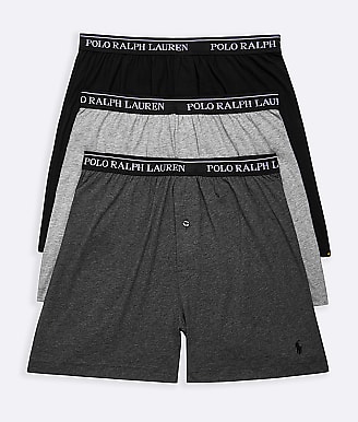 Polo Ralph Lauren Classic Fit Cotton Wicking Knit Boxers 3-Pack