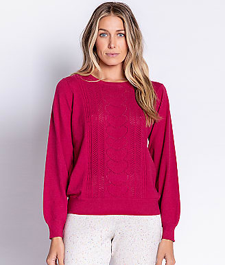 P.J. Salvage Pretty In Pointelle Sweater Knit Lounge Top